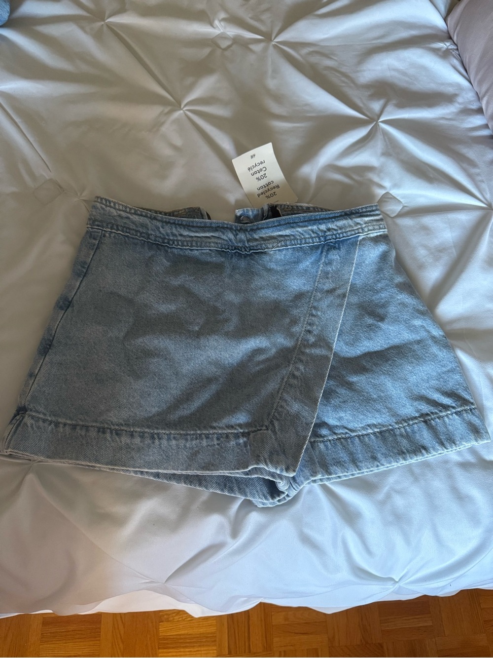 H&M Light Blue Denim Wrap Skort